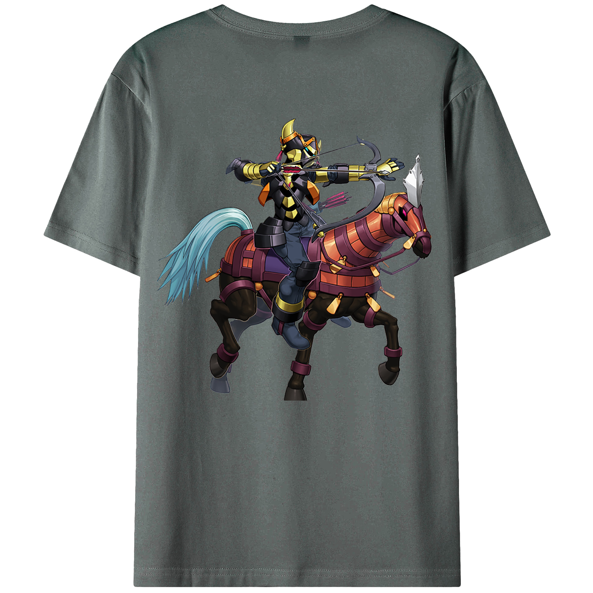 （画像用） 遊☆戯☆王 Yu-Gi-Oh! 綿100％ メンズ半袖Tシャツ（バックプリント） 通気性